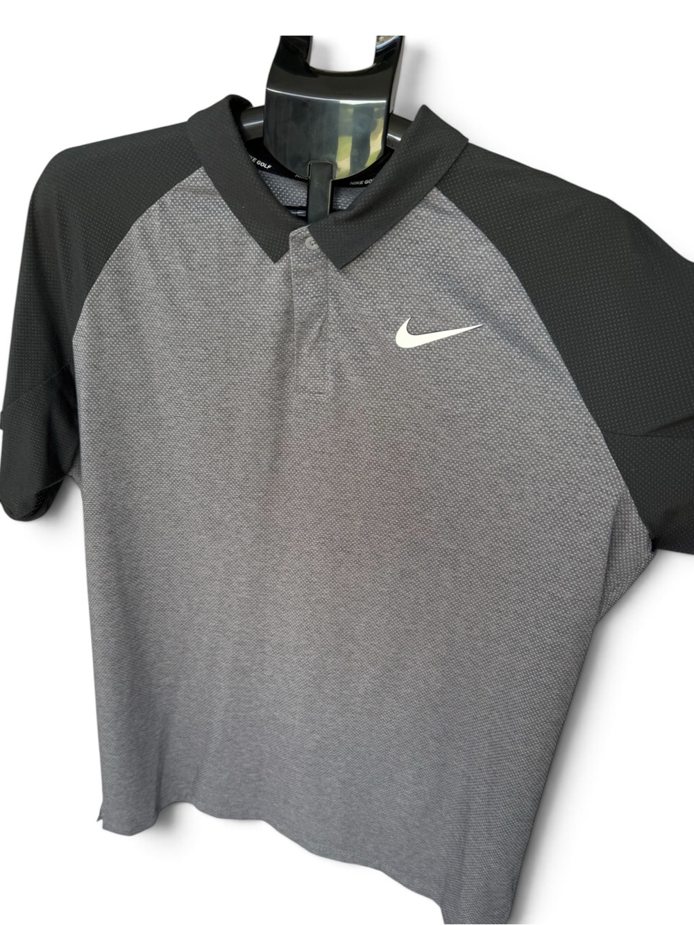 109. Nike Golf Men’s Gray and Black Polo Shirt Breathable